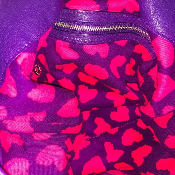 Marc By Marc Jacobs Purple Perforated Leather Large Shoulder Bag💜💙 - Picture 13 of 15